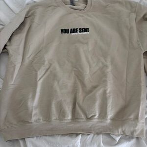 CHRISTIAN MERCH Share The Gospel Beige Black Women's Men's XLarge Sweatshirt